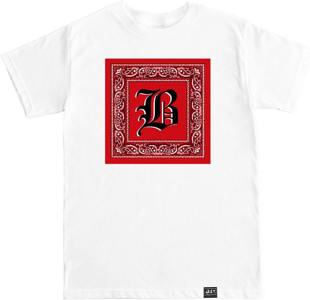 FTD Apparel Men's Red Rag Bandana T Shirt