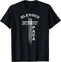 Blessed Papa Spanish Dad Christian Cross T-Shirt