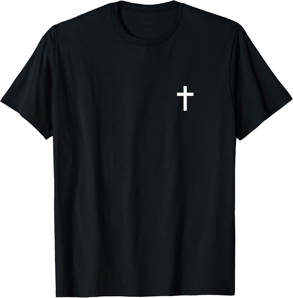 Small Cross Subtle Christian Minimalist Religious Faith T-Shirt