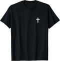 Small Cross Subtle Christian Minimalist Religious Faith T-Shirt