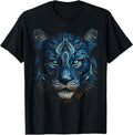 Tiger Artwork Blue Eyes - Animal Art Tiger T-Shirt