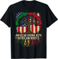 American Grown African USA Flag Black History Month T-Shirt