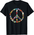 Love and Peace Flower Sign Hippie Lover Beautiful Cute Funny T-Shirt