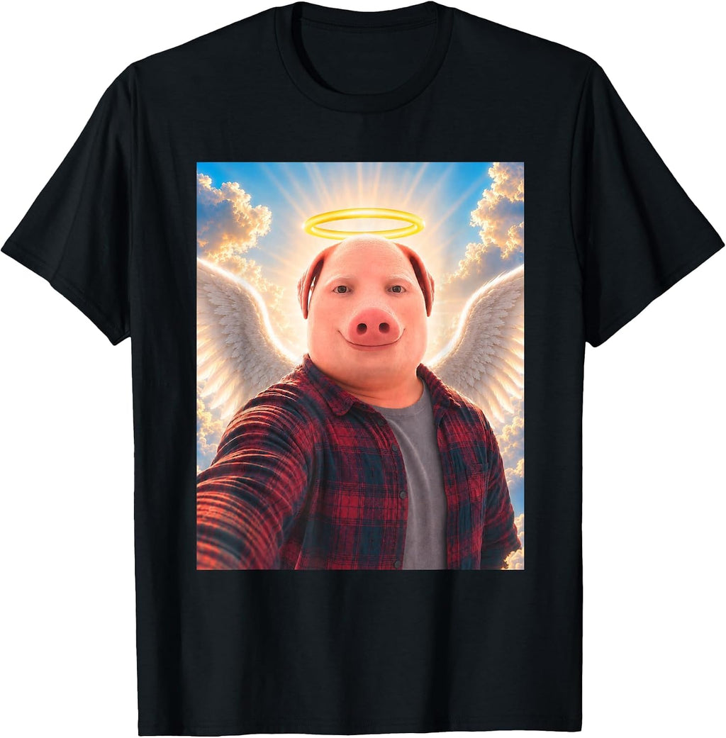 Angel John Pork Funny is Calling Phone tee Shirt, Brainrot T-Shirt