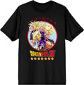 Dragon Ball Z Anime Characters Group Shot Mens Black Graphic Tee Shirt -L