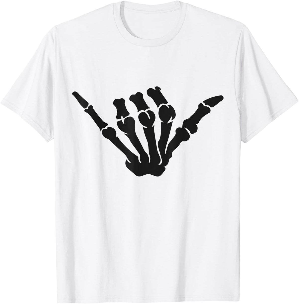 Funny Skeleton Hands Heart Sign Retro Costume Halloween Cute T-Shirt