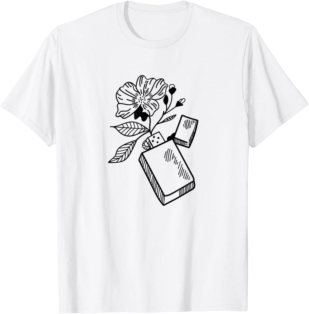 Trendy Y2K Lighter, Grunge Streetwear Aesthetic Graphic T-Shirt