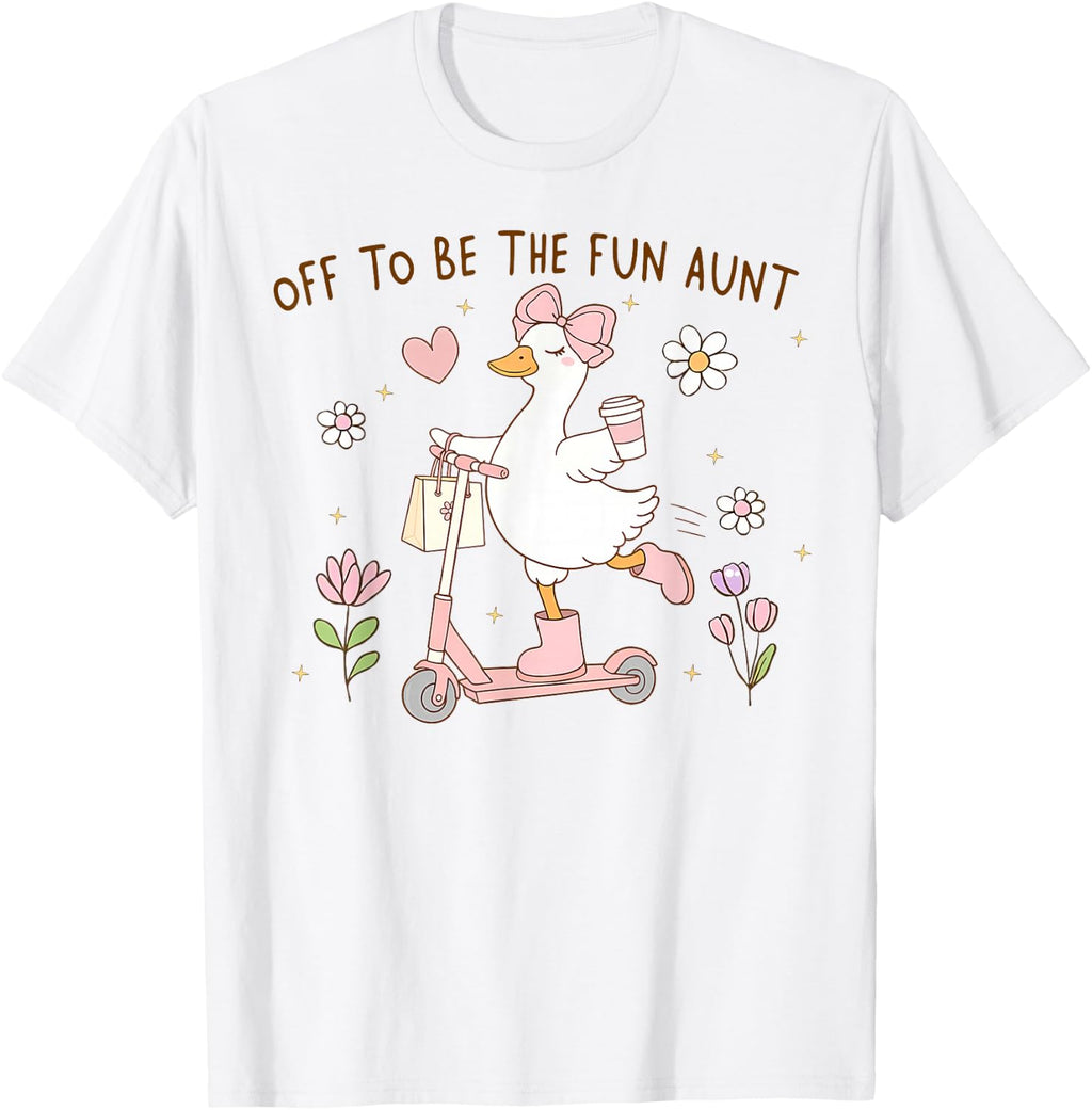 Off to Be The Fun Aunt Silly Goose Pregnancy Announcement T-Shirt