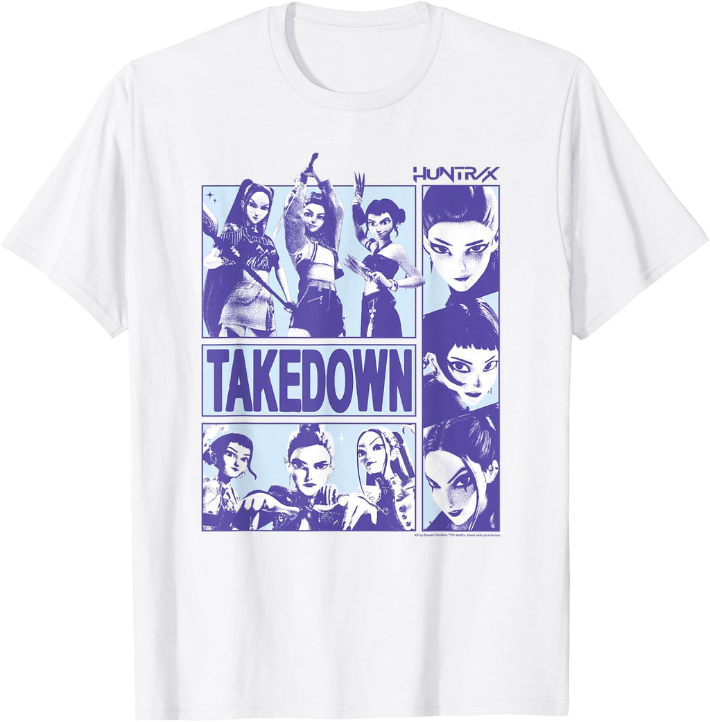 Kpop Demon Hunters Halloween Huntrix Takedown Panel Poster T-Shirt