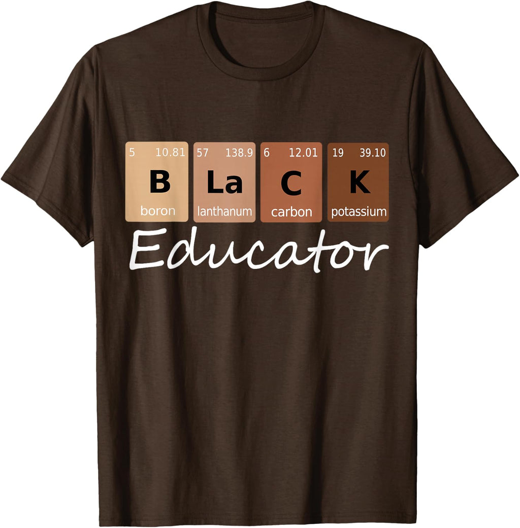 Black Educator Science Teacher Melanin Educator Science T-Shirt