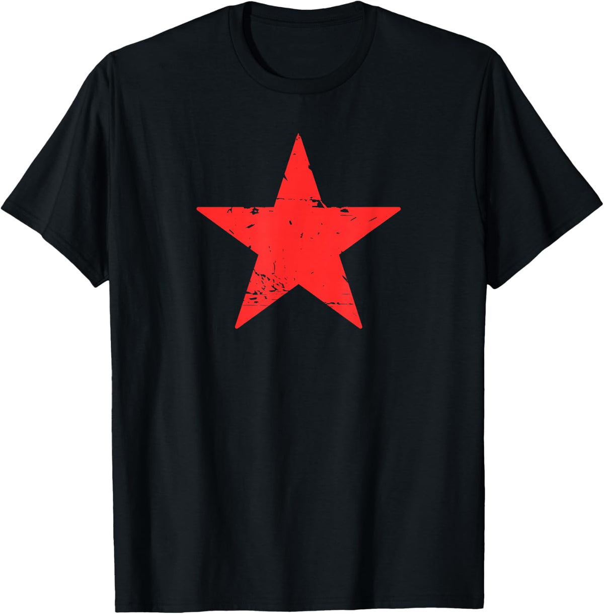 Retro Red Star Distressed Revolution Vintage Retro T-Shirt