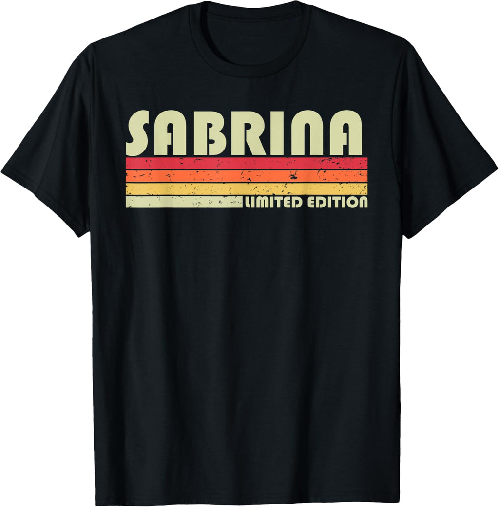SABRINA Gift Name Personalized Retro Vintage 80s Birthday T-Shirt