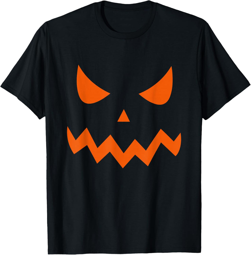 Pumpkin Jack O Lantern Scary Face Halloween Costume Graphic T-Shirt