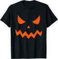 Pumpkin Jack O Lantern Scary Face Halloween Costume Graphic T-Shirt