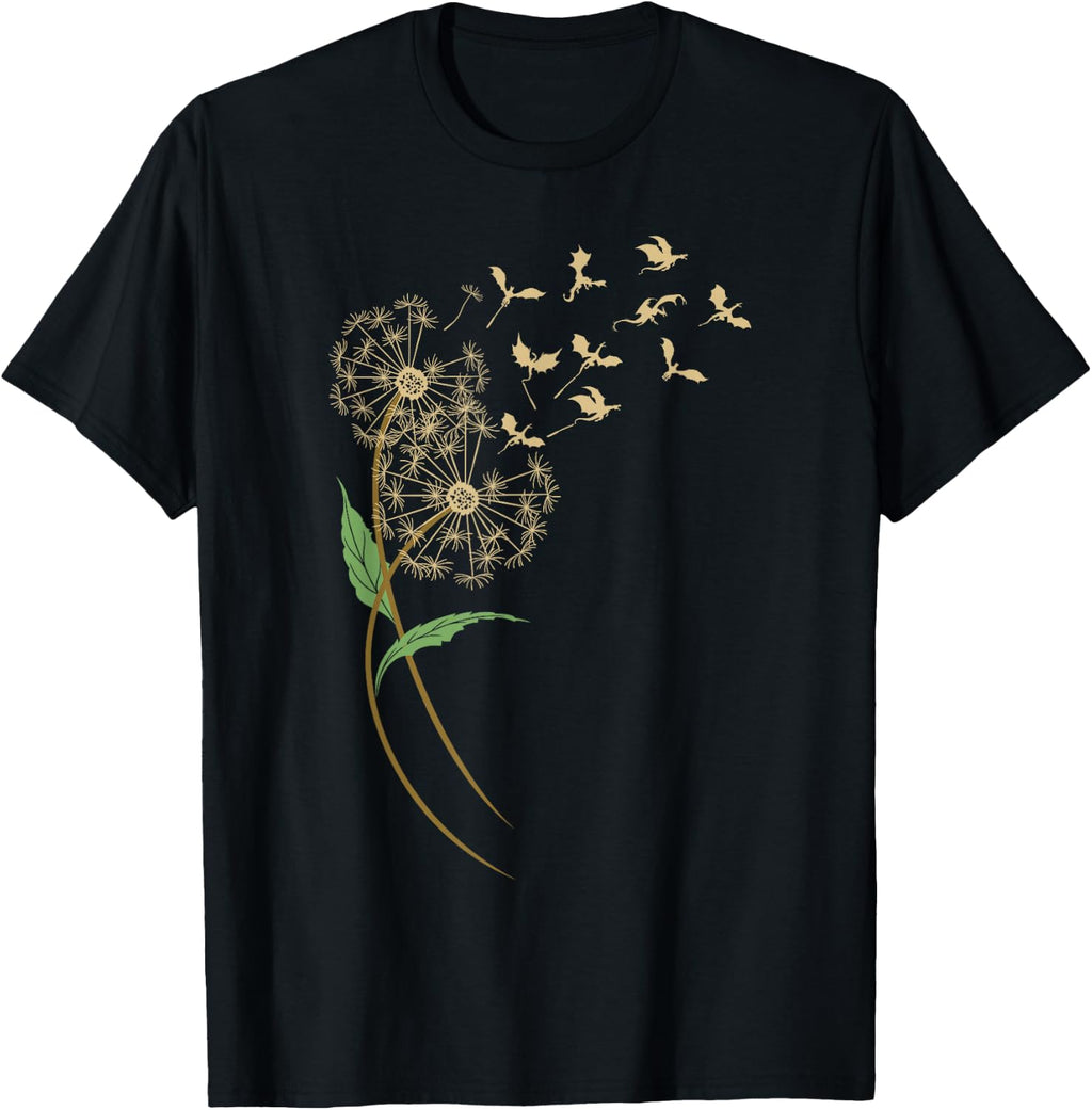 Dandelion Dragon Flower, Dragon Lover for Men Women 1 T-Shirt