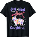 Capybara Just a Girl Who Loves Capybaras T-Shirt