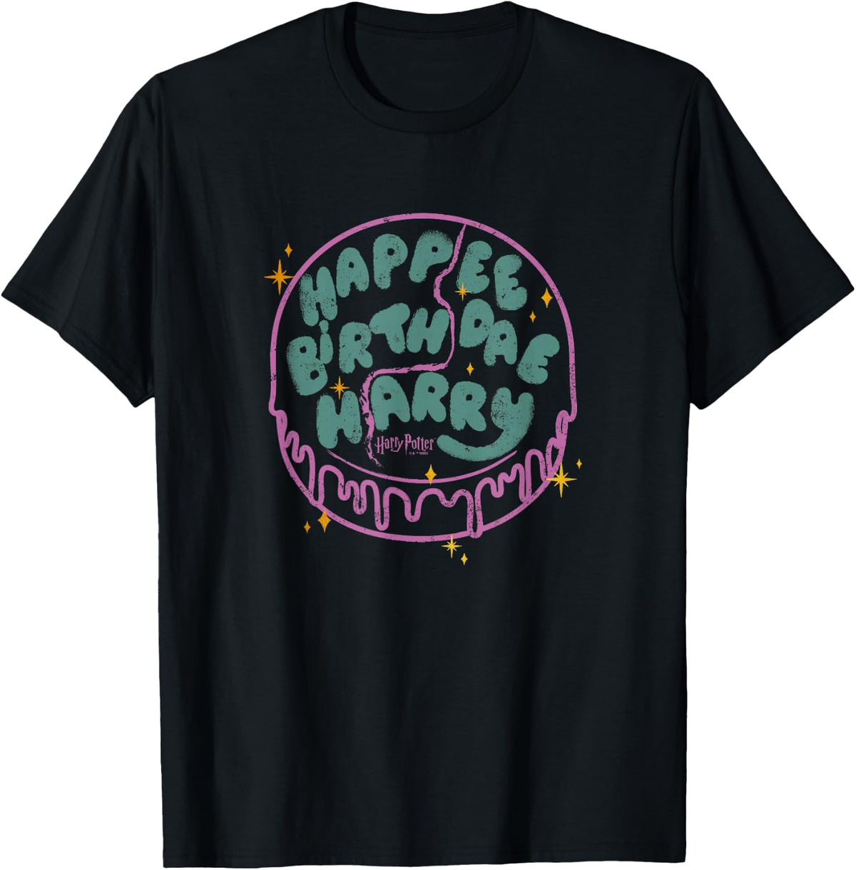 Harry Potter Birthday Happee Birthdae Harry Cake Retro T-Shirt