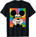 Disney Mickey Mouse Sun Burst Retro T-Shirt Small