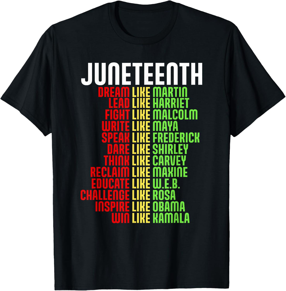 Juneteenth Dream Like Martin Black History African Leader T-Shirt