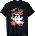 Hot Boo Summer Halloween Boo Ghost Sunglasses Colorful T-Shirt