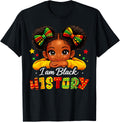 I Am Black History Month Black Melanin Kids Girls T-Shirt