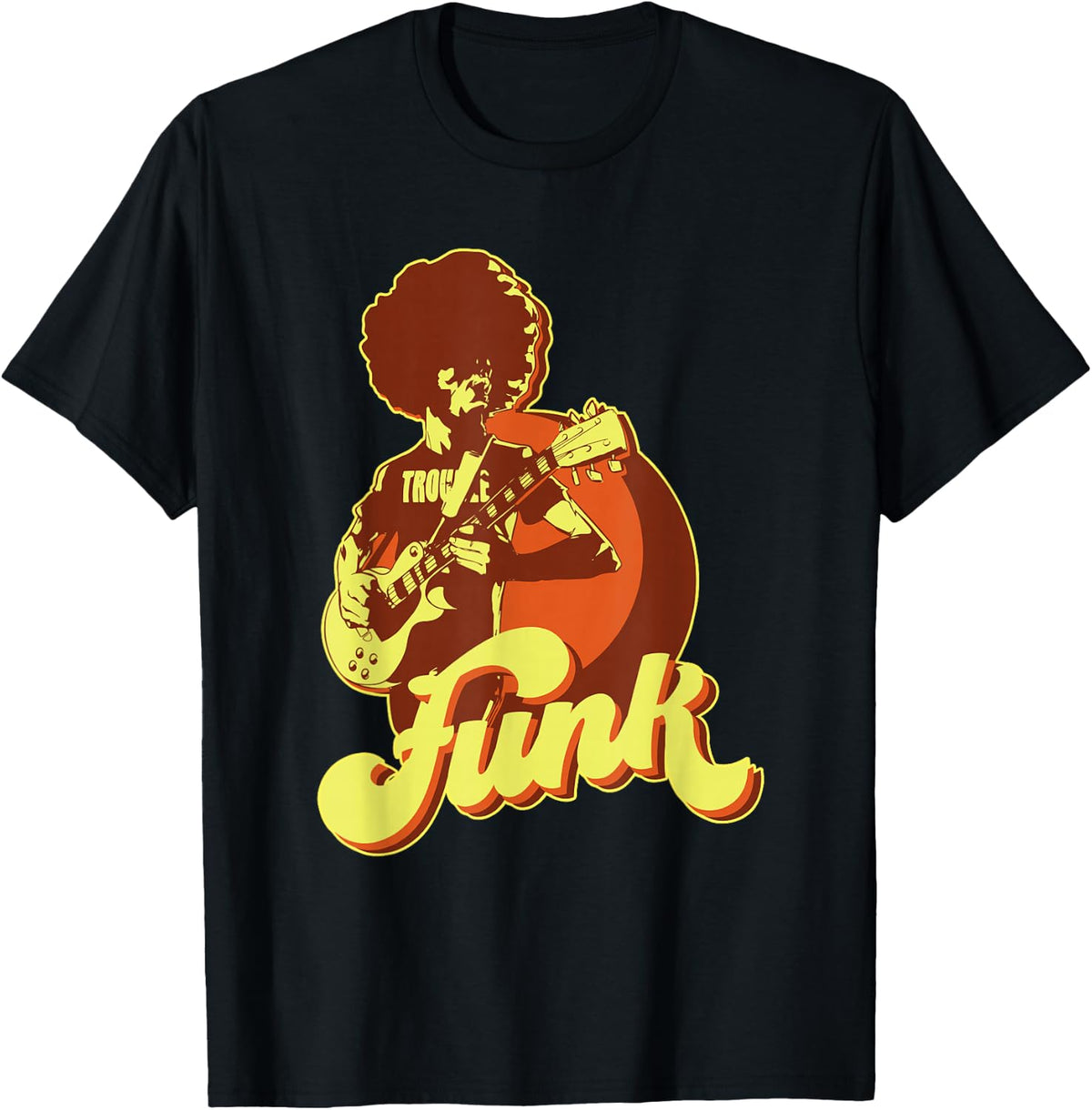 70s Retro Funk Afro Band Guitarist T-Shirt