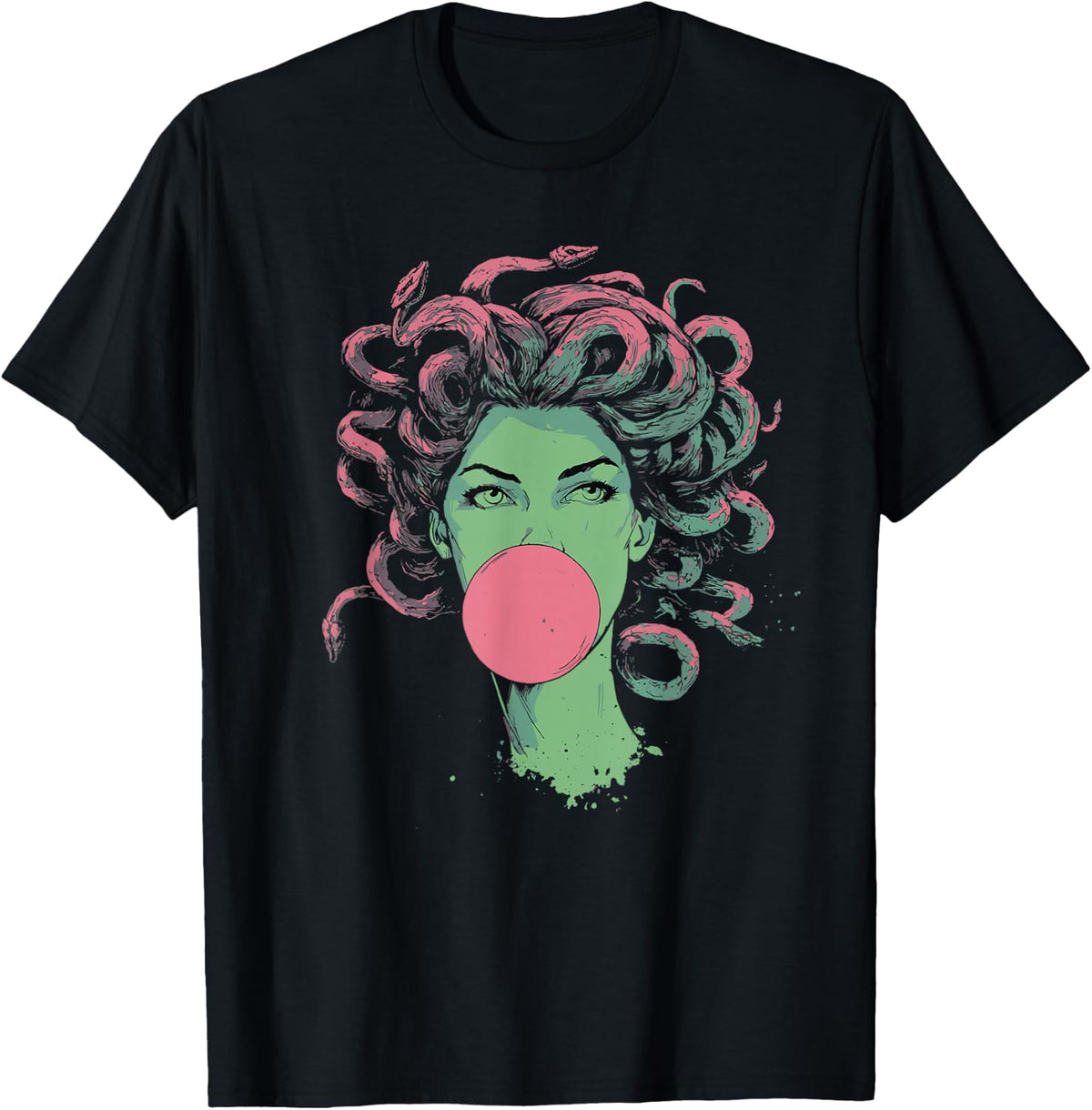Medusa Bubblegum Mythological Snake Hair Goddess T-Shirt