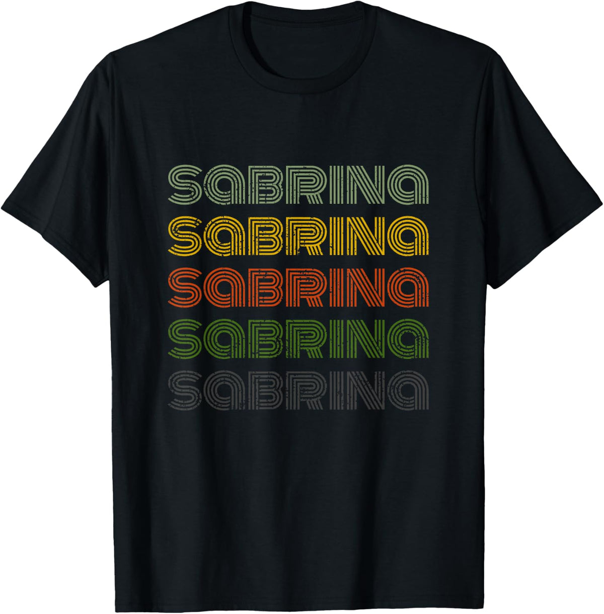 70s Vintage Personalized First Name Sabrina T-Shirt