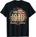 Vintage 1946 Limited Edition USA Flag 80-Year-Old Age 80 T-Shirt