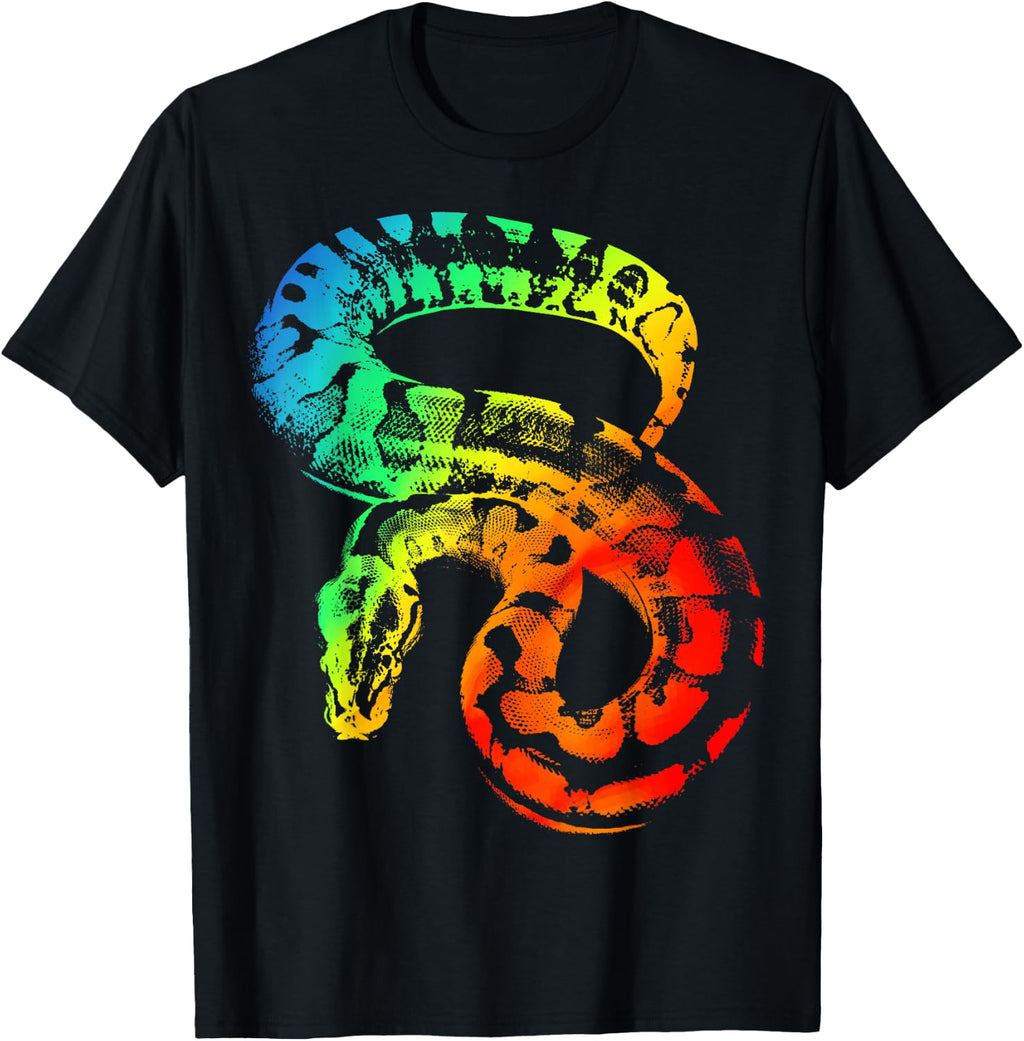 BALL PYTHON Colorful Rainbow Retro T-Shirt