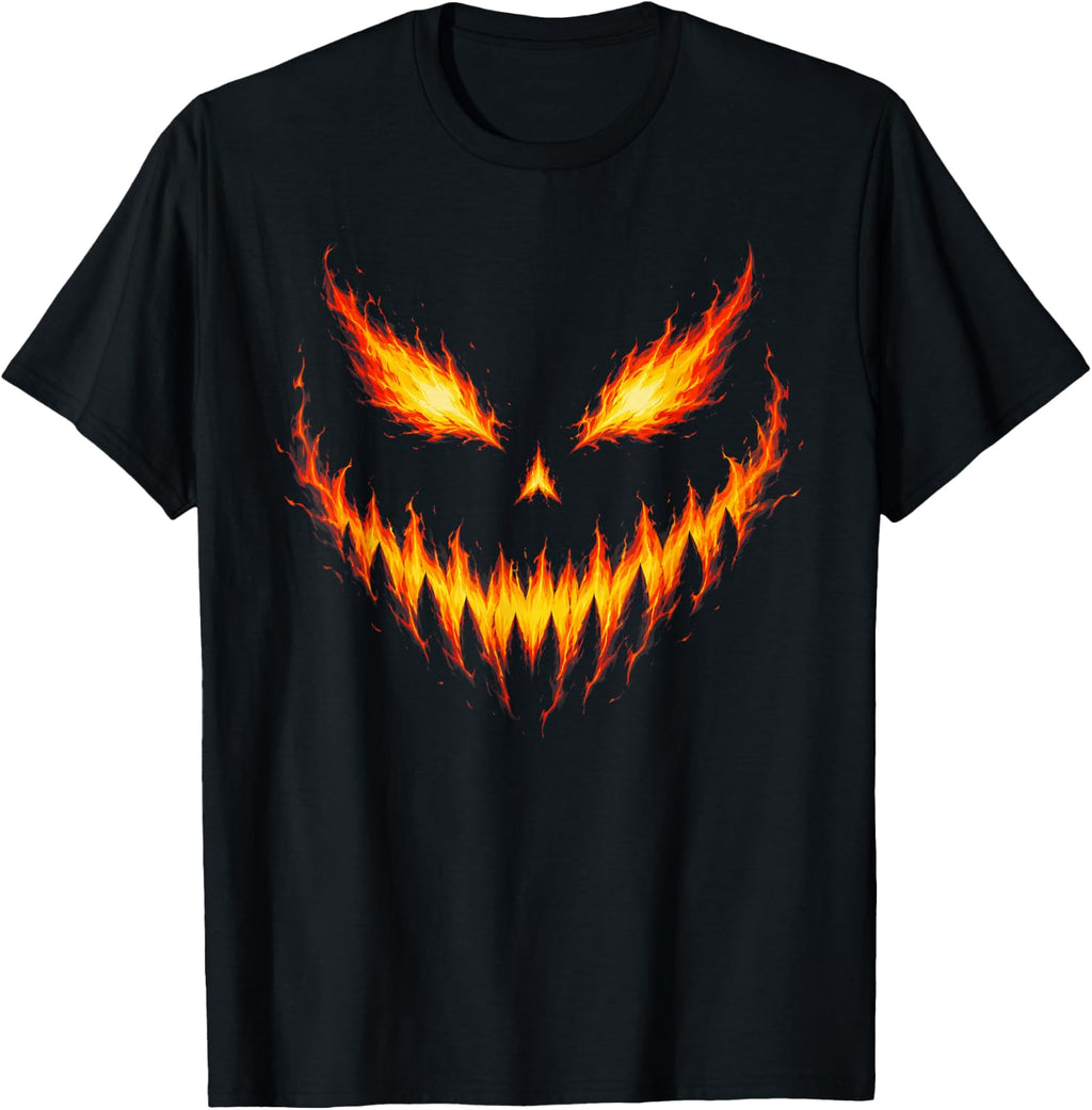 Halloween Costume Jack O Lantern Scary Carved Pumpkin Face T-Shirt