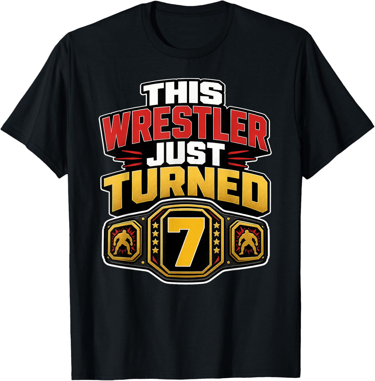 7th Wrestling Birthday This Wrestler Just Turned 7 Boys T-Shirt