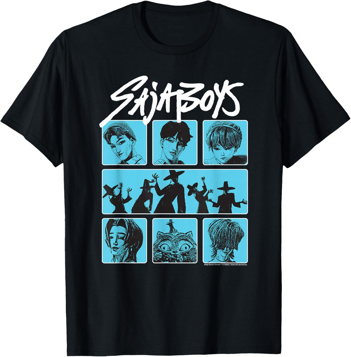 Kpop Demon Hunters Saja Boys Demon Group Poster T-Shirt