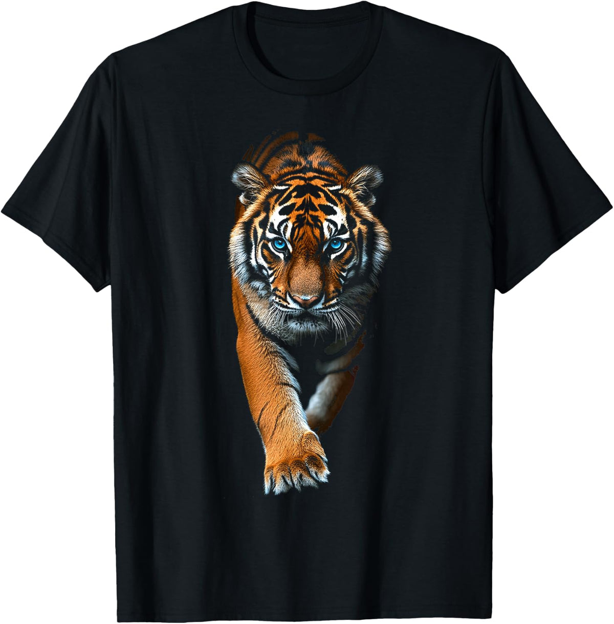 Tiger Animal Graphic Blue Eyes Illustration Tiger T-Shirt