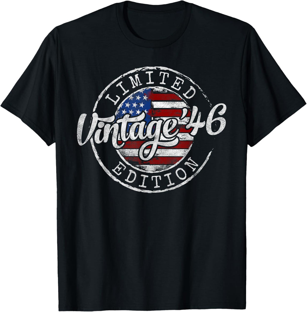 Vintage 1946 Stamp 80th Birthday Gift Men Women 80 Year Old T-Shirt