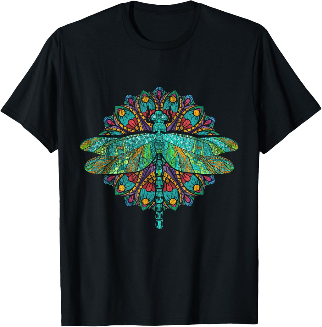 Wildlife Insect Animal Lover Hippie Gift Nature Dragonfly T-Shirt Small