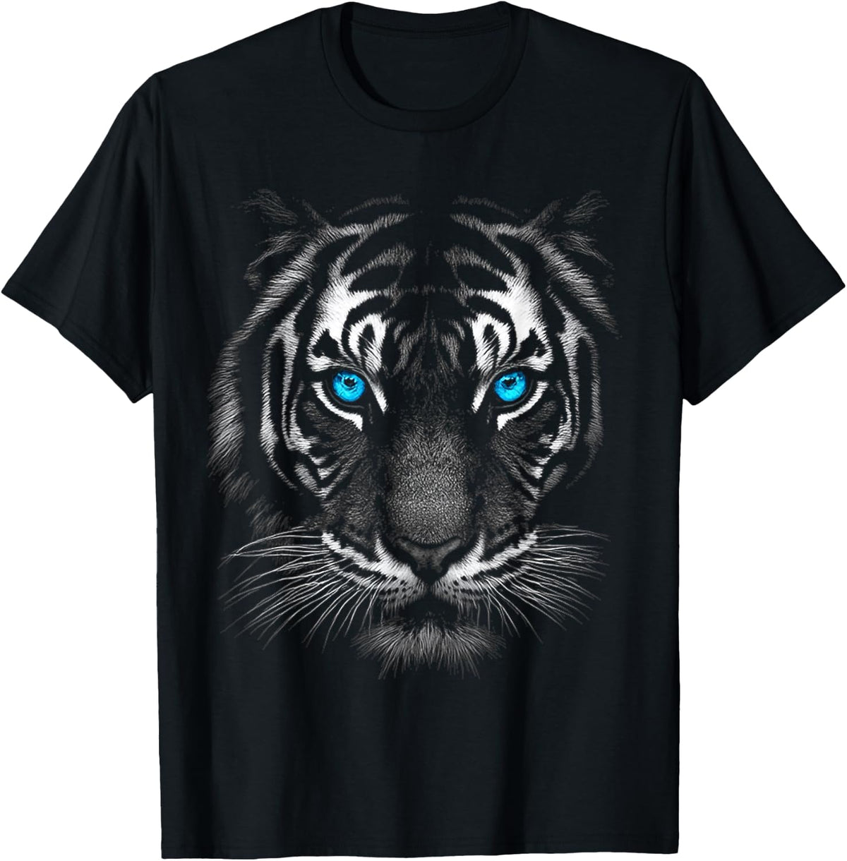 Tiger Animal Graphic Blue Eyes Artwork Tiger T-Shirt