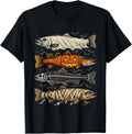 Halloween Trout Fish Ghost Pumpkin Skeleton Mummy T-Shirt