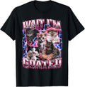 Wait I'm Goated Funny Cat Meme Bootleg T-Shirt